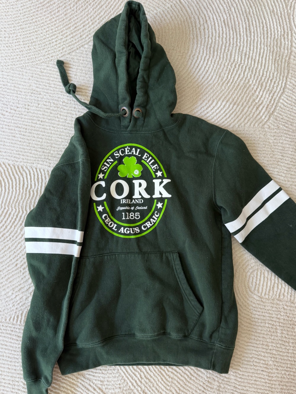 Cork Green Hoodie with Shamrock Graphic, S
